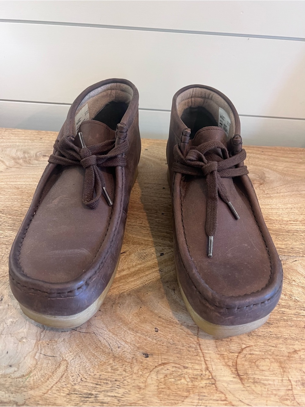 Clarks Collection Stinson Hi Men's Brown Leather Chukka Boots Round Toe 11.5